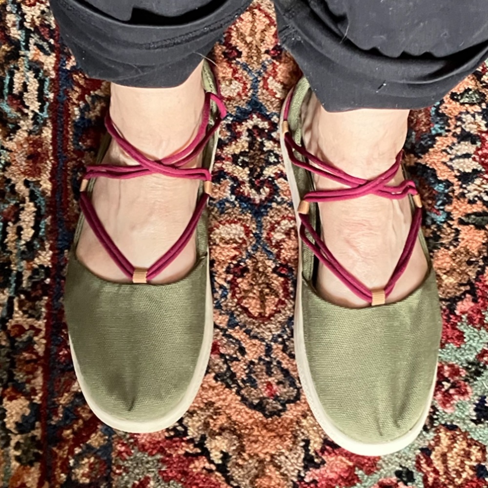 Teva Olive and Burgundy Women's Athletic Shoes